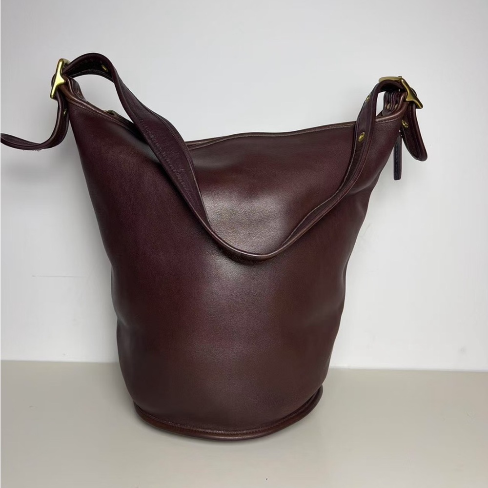 Vintage Coach XL Duffle Sac Bucket Bag #9085